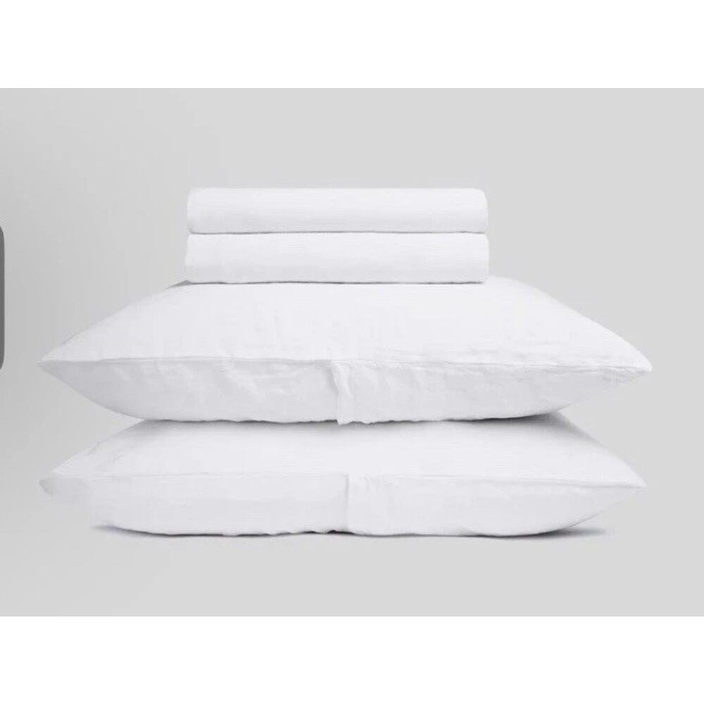 Parachute Linen Full/queen 4 Piece Sheet Set White $399 NEW